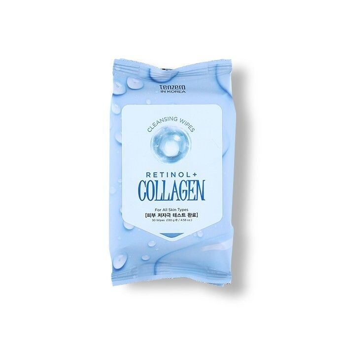 Tenzero Retinol Collagen Cleansing Wipes 30 wipes -130g