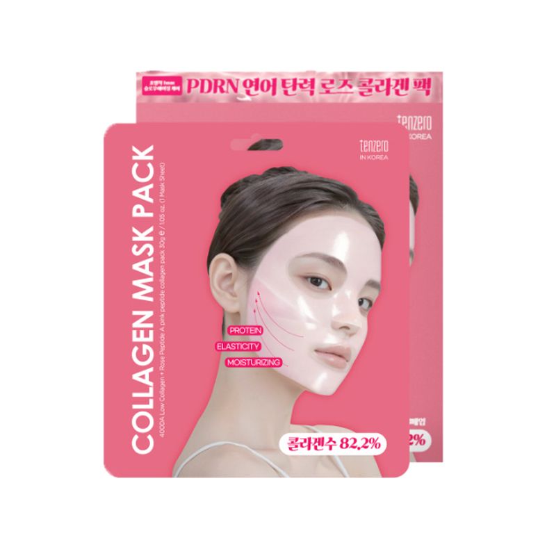 Tenzero Rose Peptide Collagen Mask Pack - 30g