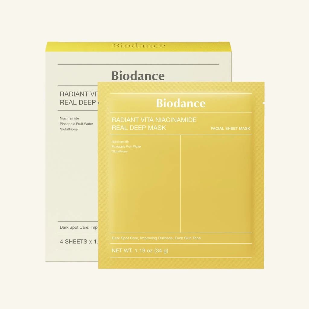 BIODANCE Radiant Vita Niacinamide Real Deep Mask (4 Pcs)