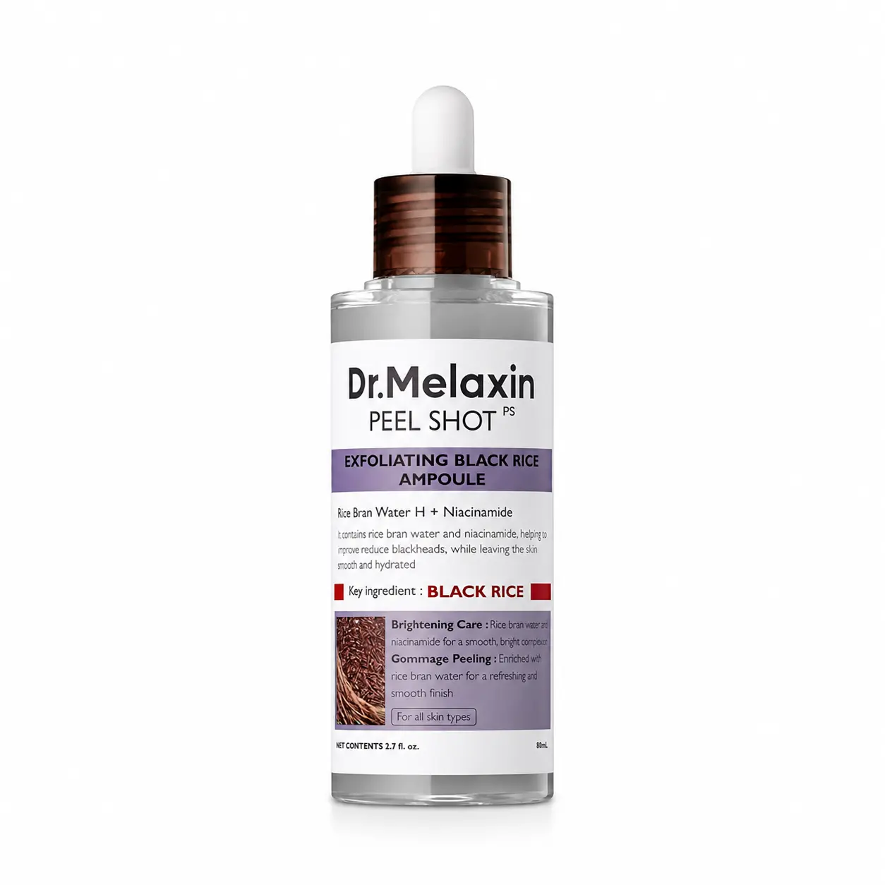 Dr.Melaxin Peel Shot Exfoliating Black Rice Ampoule 80ml