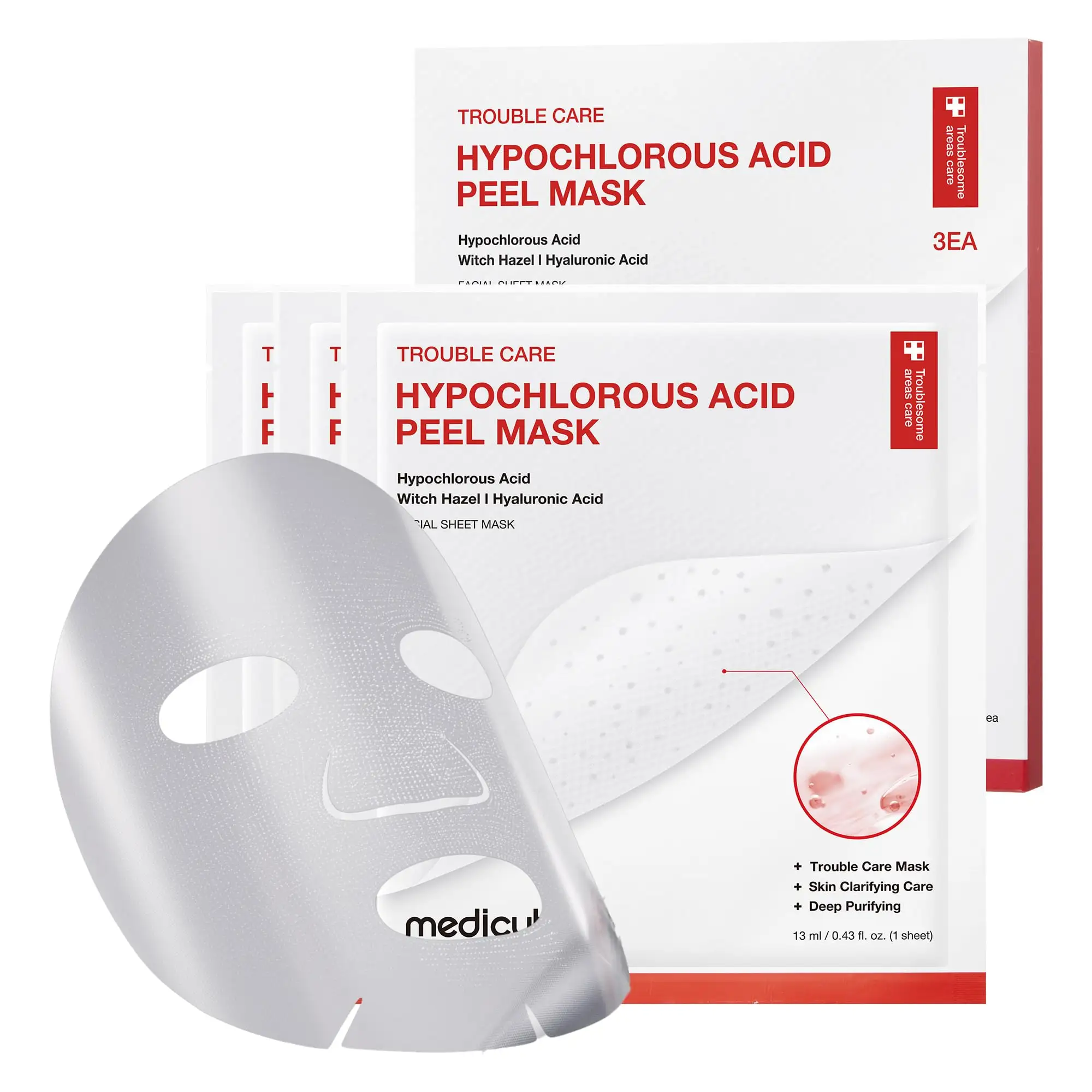 MEDICUBE Hypochlorous Acid Peel Mask (3ea)