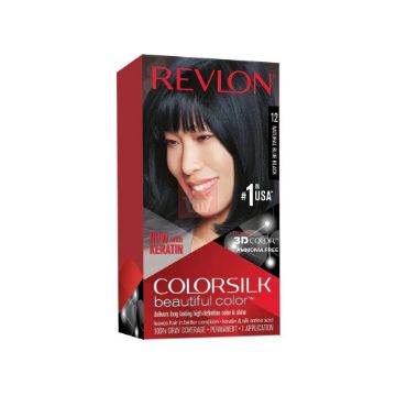 Revlon Color Silk beautiful hair Color 12 Natural Blue Black