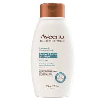 Aveeno Rose Water & Chamomile Blend Soothe and Soften Shampoo 300 ml