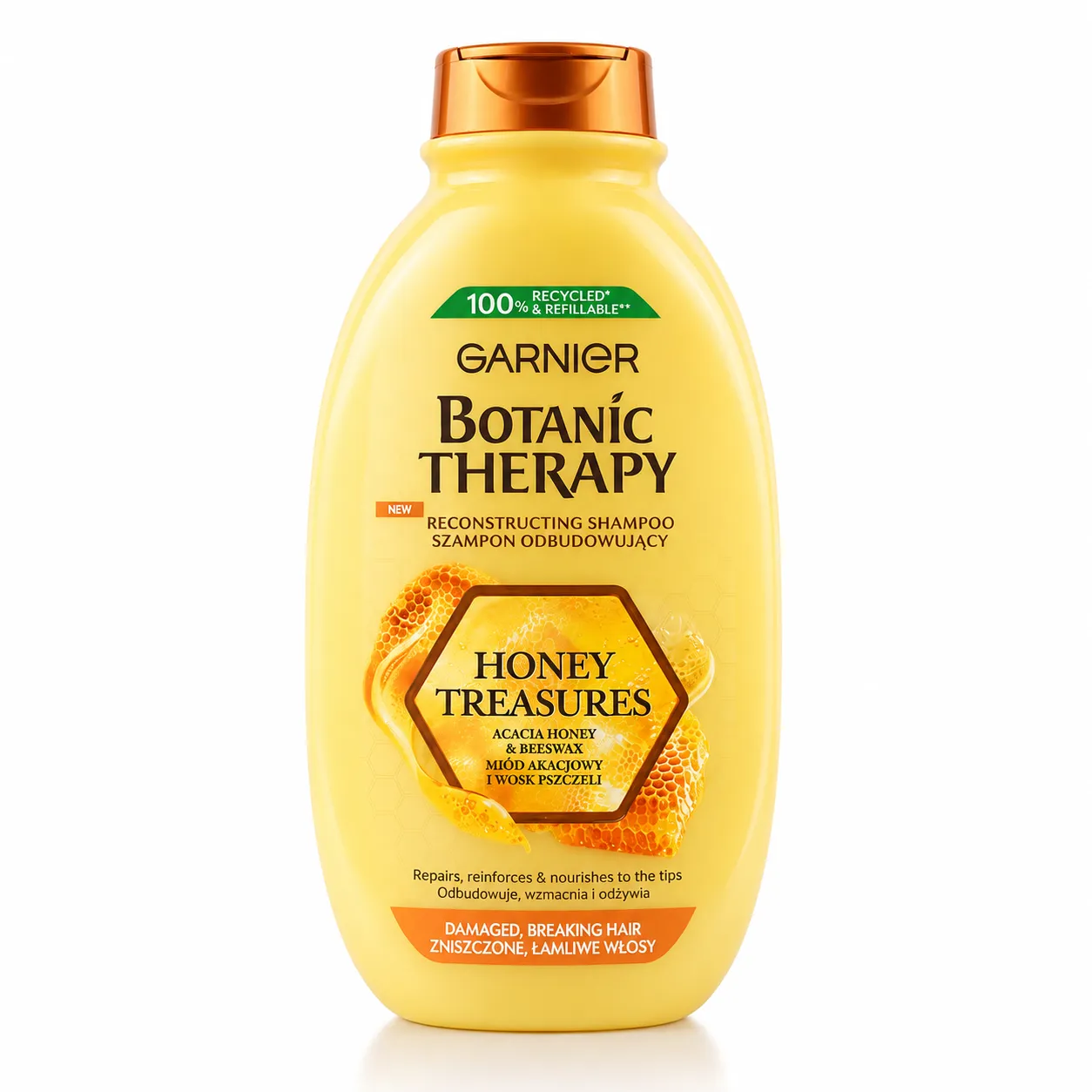 Garnier Ultimate Blends Honey Treasures Reconstructing Shampoo for Damaged Hair (400 ml)