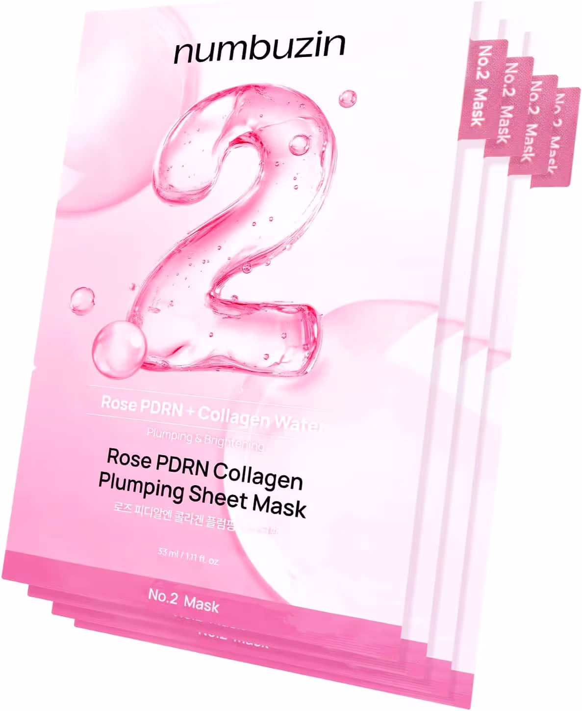 NUMBUZIN No.2 Rose PDRN Collagen Plumping Sheet Mask (33ml*5ea)