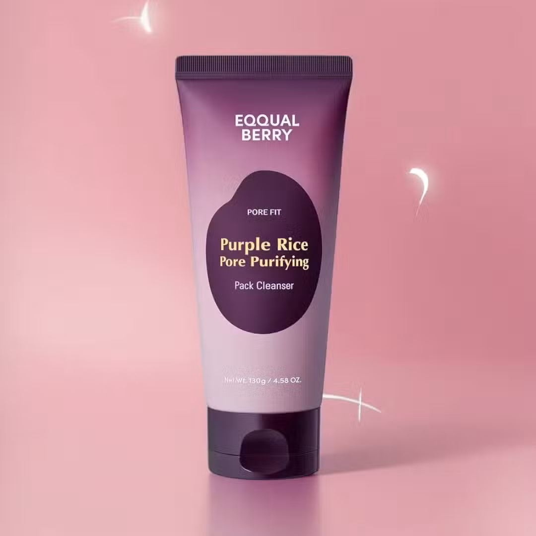 EQQUALBERRY Purple Rice Pore Purifying Pack Cleanser 130g