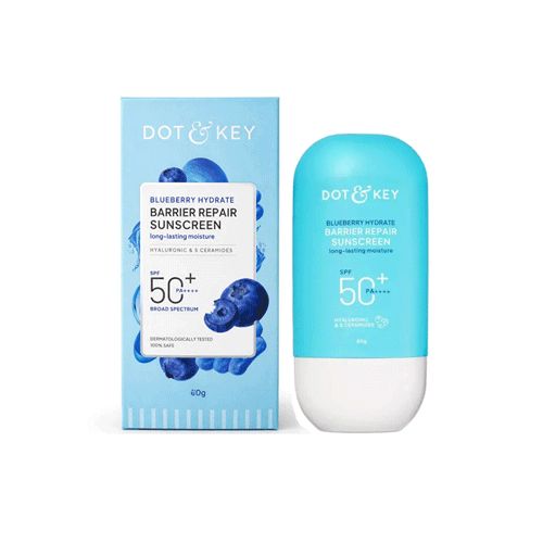 Dot & Key Blueberry Hydrate Barrier Repair Sunscreen SPF50+ With Hyaluronic And Ceramides PA+++ 80g