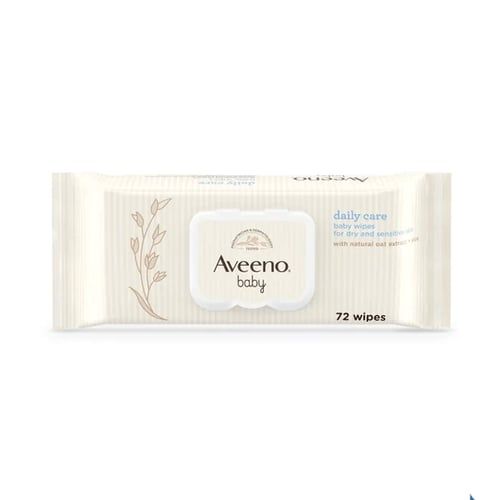 Aveeno Baby Daily Care Baby Wipes For Dry & Sensitive Skin with Natural Oat Extract + Aloe 72pc's Wipes