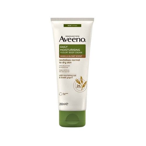 Aveeno Daily Moisturising Yogurt Body Cream Vanilla & Oat Scent 200ml