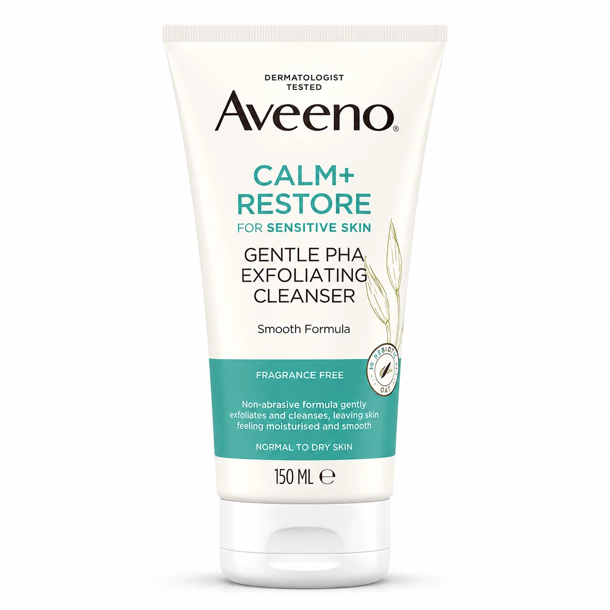 Aveeno Calm Restore Gentle PHA Exfoliating Cleanser For Sensitive Skin 150ml
